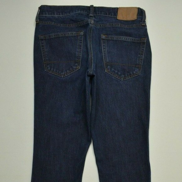 AEROPOSTALE Size 28 x 32 Mens SKINNY Leg LOW Rise DARK Wash Denim BLUE JEANS - Picture 3 of 10